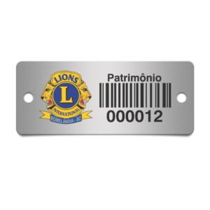 PATRIMONIAL EM ALUMÍNIO IMPRESSÃO UV